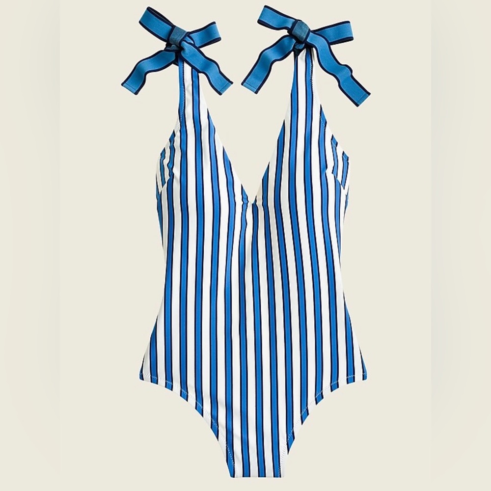 J. Crew striped one piece bathing suit